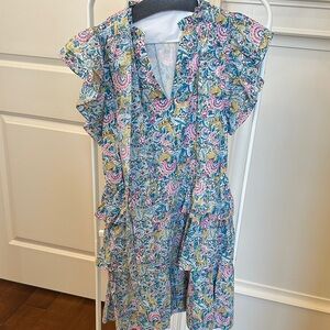 Fate Multicolor Paisley Floral Ruffle Dress